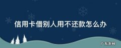 信用卡借别人用不还款怎么办 信用卡借别人用不还款怎么办,欠了十几万