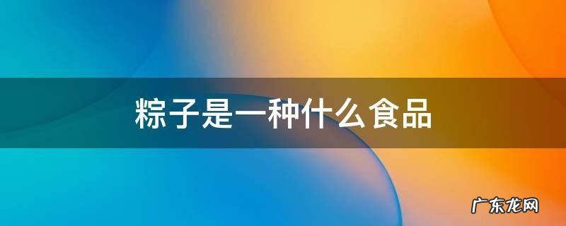 粽子的食材是什么 粽子是一种什么食品