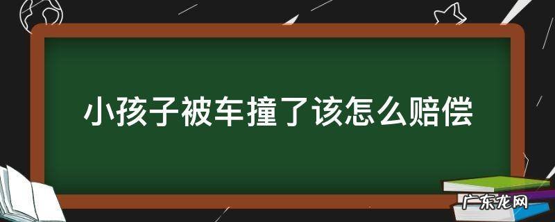 小孩子被车撞了,该怎么赔偿 小孩子被车撞了该怎么赔偿