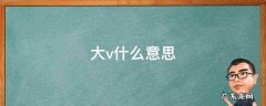 大v什么意思 网络大v什么意思