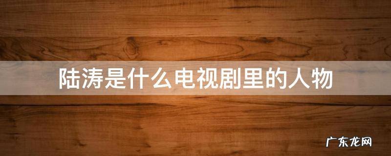 演陆涛的是什么电视剧 陆涛是什么电视剧里的人物