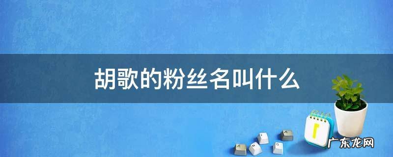 胡歌粉丝名字叫什么 胡歌的粉丝名叫什么