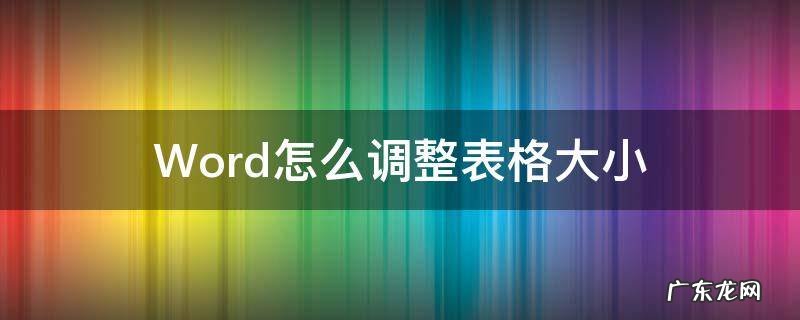 word怎么调整表格大小不影响其它行 Word怎么调整表格大小