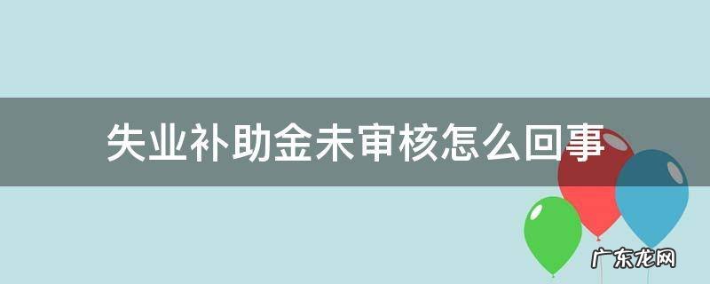 失业补助金未审核是什么原因 失业补助金未审核怎么回事