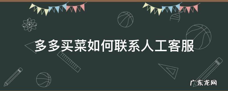 多多买菜如何联系人工客服 多多买菜怎么找人工客服