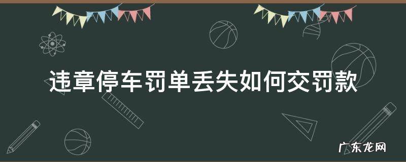 违法停车罚单丢了怎么处理 违章停车罚单丢失如何交罚款