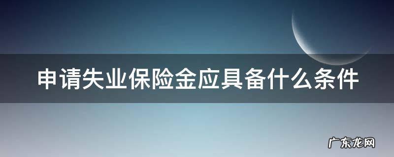 申请失业保险金需要满足什么条件 申请失业保险金应具备什么条件