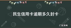 我民生6万信用卡已封卡 民生信用卡逾期多久封卡