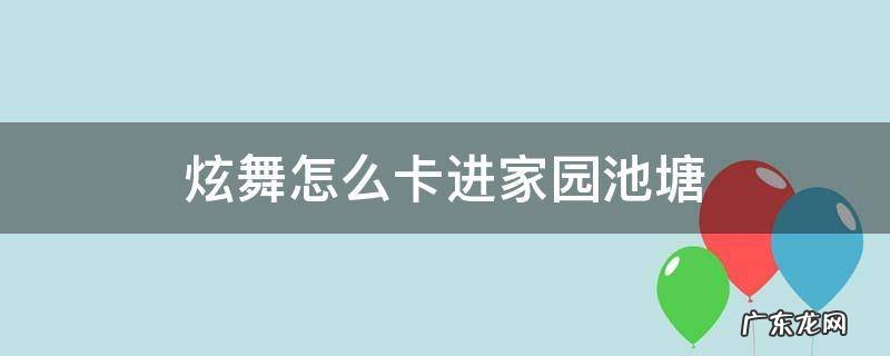 炫舞怎么卡进家园池塘 炫舞房间池塘怎么进去