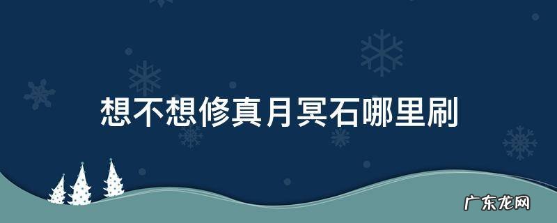想不想修真月冥石哪里刷 想不想修真空冥石在哪里刷