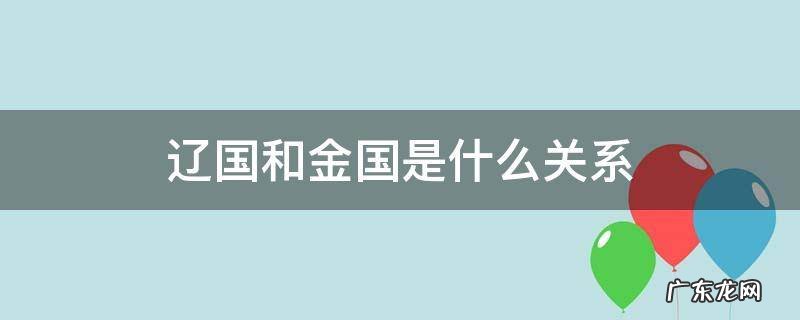 辽国与金国是一个国家吗 辽国和金国是什么关系