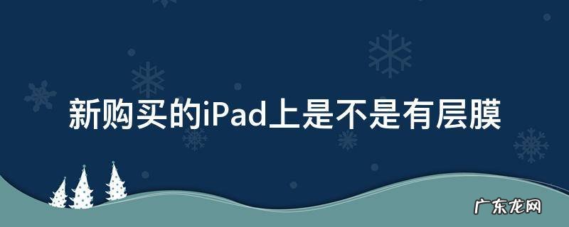新购买的iPad上是不是有层膜 新买的ipad表面有层膜吗?
