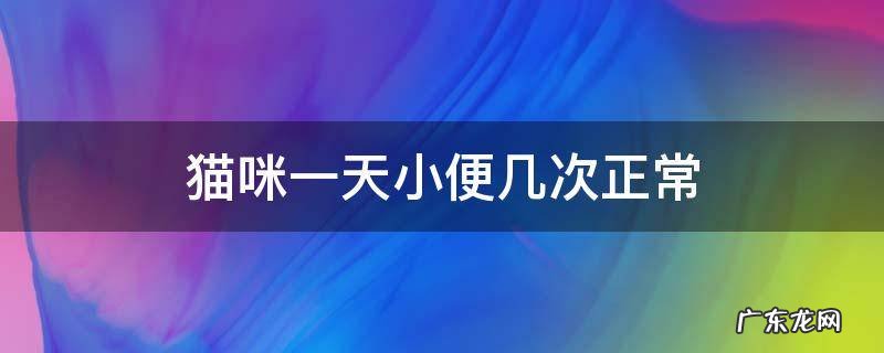 猫咪一天小便几次正常 猫咪一天小便几次正常?