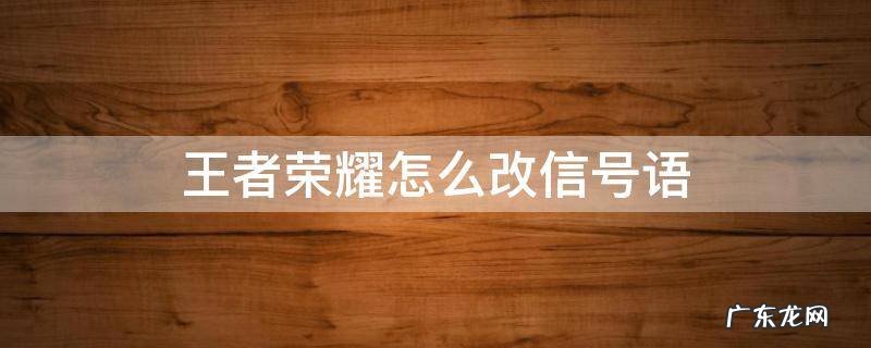 王者荣耀怎么改信号语呵呵打的不错哦 王者荣耀怎么改信号语