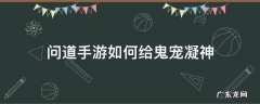 问道鬼宠凝神属性 问道手游如何给鬼宠凝神
