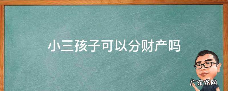 小三孩子可以分财产吗 小三能不能分财产