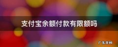 支付宝余额付款有限额吗 使用支付宝余额付款有限额吗