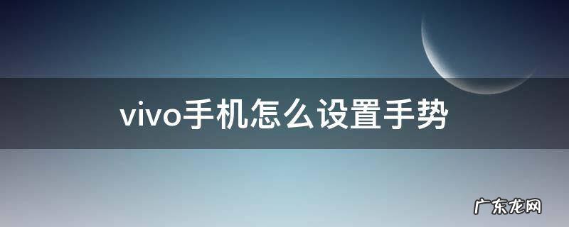 vivo手机怎么设置手势 vivo手机怎么设置手势拍照