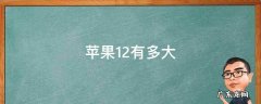 苹果12有多大 苹果12有多大尺寸