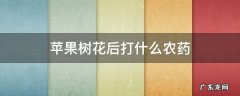 苹果树花后打什么农药 苹果树花前花后打什么药