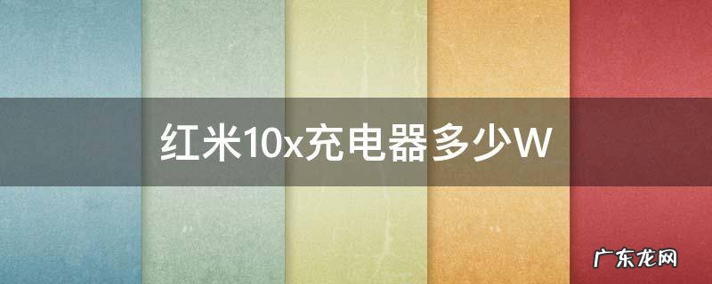 红米10x充电器多少V多少安 红米10x充电器多少W