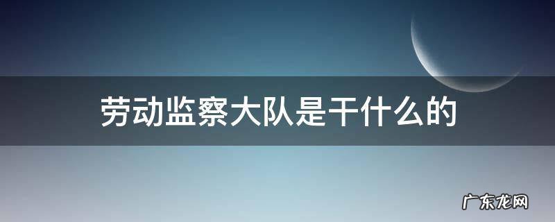 劳动监察大队是干什么的 人社局劳动监察大队是干什么的