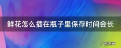 鲜花怎么插在瓶子里保存时间会长一点 鲜花怎么插在瓶子里保存时间会长