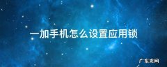 一加手机怎样设置应用锁 一加手机怎么设置应用锁