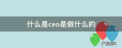 ceo是干啥的 什么是ceo是做什么的