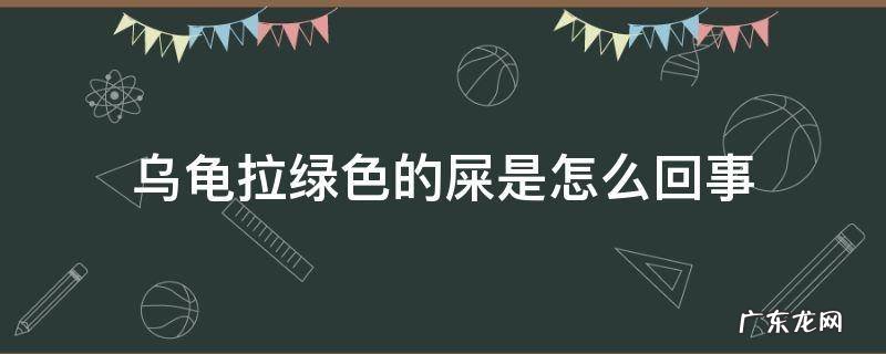 乌龟拉出来的屎是绿色的 乌龟拉绿色的屎是怎么回事