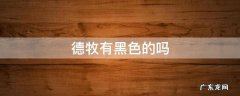 德牧犬有黑色的吗 德牧有黑色的吗