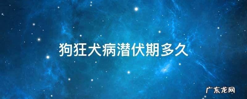 狗狂犬病潜伏期最长多久 狗狂犬病潜伏期多久