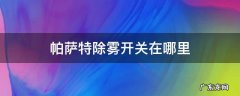 帕萨特除雾开关在哪里 帕萨特除雾器开关图解