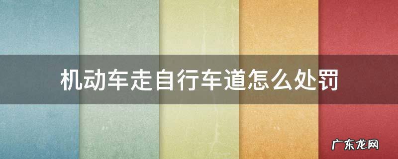 机动车走自行车道怎么处罚 机动车走自行车道怎么处罚郑州