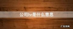 地产公司hr是什么意思 公司hr是什么意思