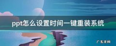 ppt怎么设置时间一键重装系统