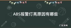 ABS报警灯亮原因有哪些 车辆abs报警灯亮原因可能是什么