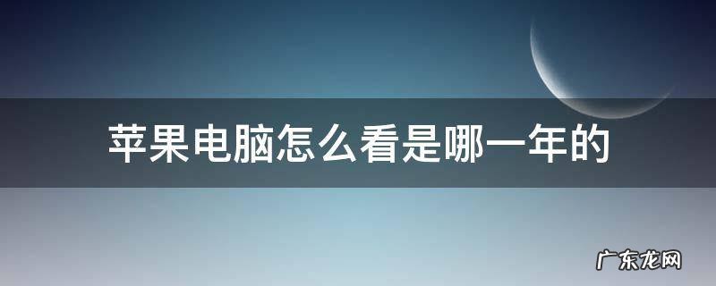 苹果电脑从哪看年份 苹果电脑怎么看是哪一年的
