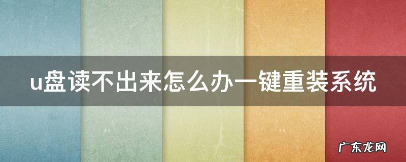 u盘读不出来怎么办一键重装系统 u盘读不出来怎么办一键重装系统就好了