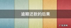 逾期还款的后果 逾期还款的后果和影响