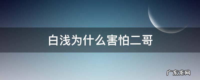 白浅的大哥 白浅为什么害怕二哥