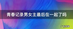 青春记录男女主最后在一起了吗 青春记录最后男主和女主在一起了吗