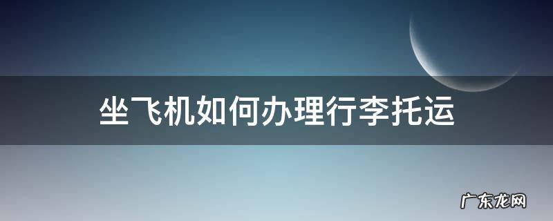 坐飞机如何办理行李托运有费用吗 坐飞机如何办理行李托运