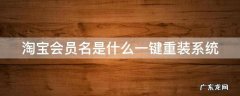 淘宝会员名是什么名字 淘宝会员名是什么一键重装系统