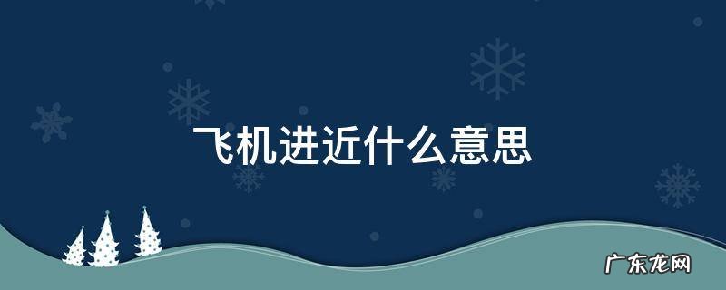 飞机进近什么意思 飞机说的进近是什么意思