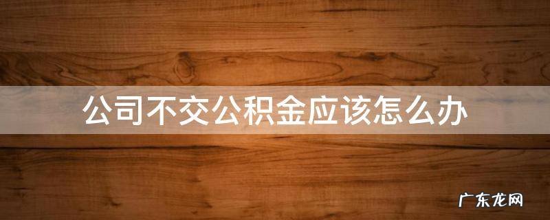 公司不交公积金应该怎么办 如果公司不交住房公积金怎么办
