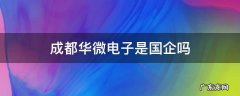 成都华微是私企还是国企 成都华微电子是国企吗