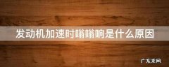 发动机加速时嗡嗡响是什么原因 发动机加速时嗡嗡响是什么原因呢