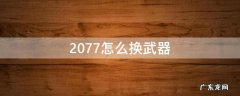 2077调武器 2077怎么换武器