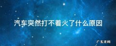 汽车突然打不着火了什么原因静止一段时间又能打着火 汽车突然打不着火了什么原因